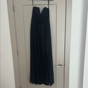 Elegant Navy Strapless Dress